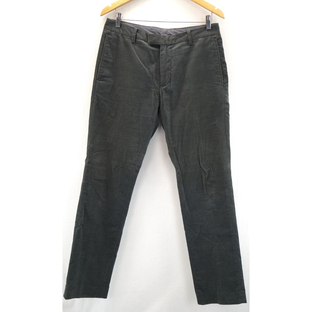 NEW Bonobos Slim Tailored Corduroy Pants | Gray, 31W/30L, Narrow Wale